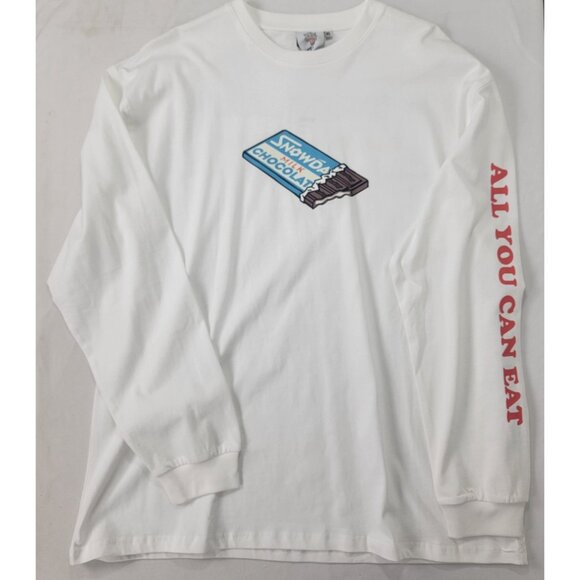 Snow Day Men's White Long Sleeve Pullover Shirt NEW Size XL Srp $55 Candy Bar - Picture 1 of 7